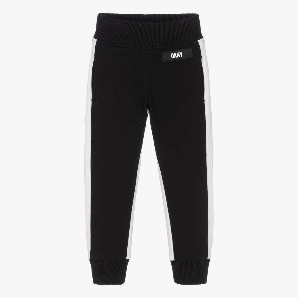 DKNY - Панталони - Black & White Cotton Joggers - Love|Labels