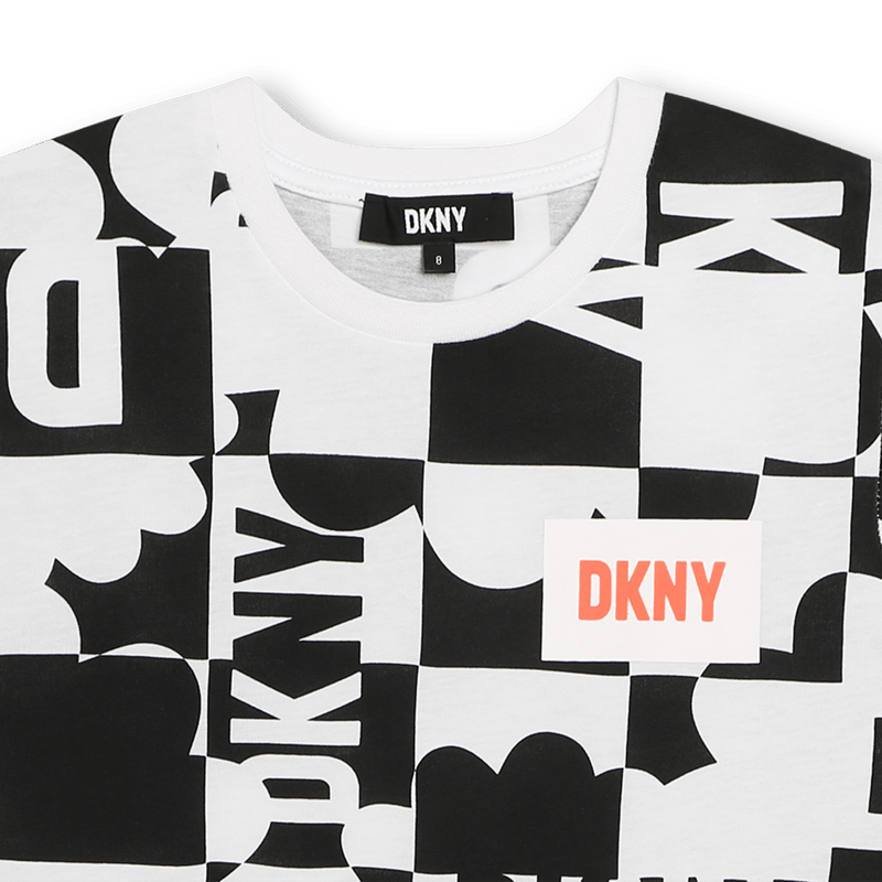 DKNY - Тениски - Black & White Cotton T-Shirt - Love|Labels