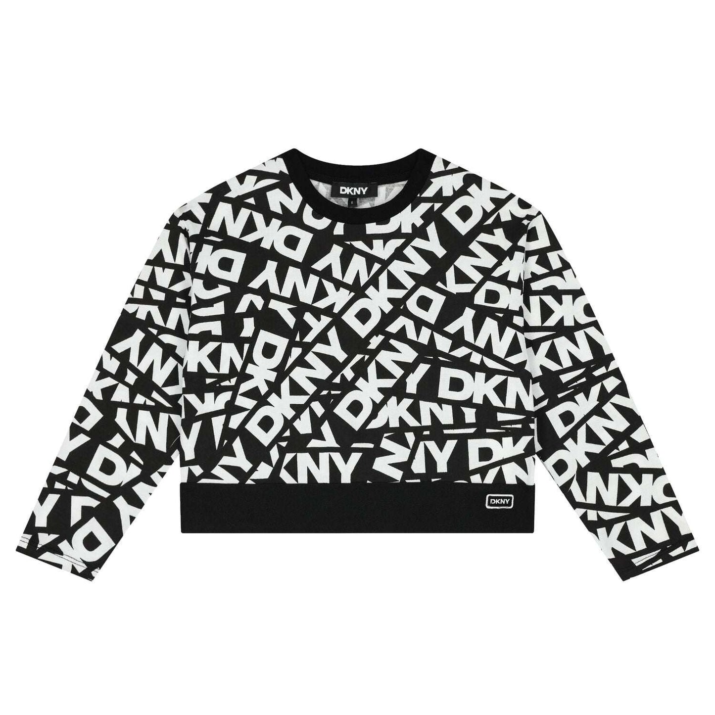 DKNY - Блузи - Black & White Long Sleeve Top - Love|Labels