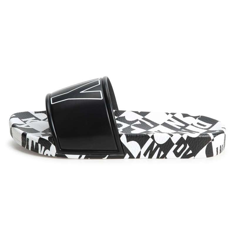DKNY - Обувки - Black&White Logo Sliders - Love|Labels