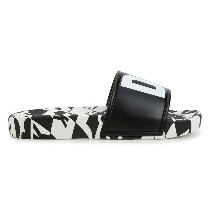 DKNY - Обувки - Black&White Logo Sliders - Love|Labels