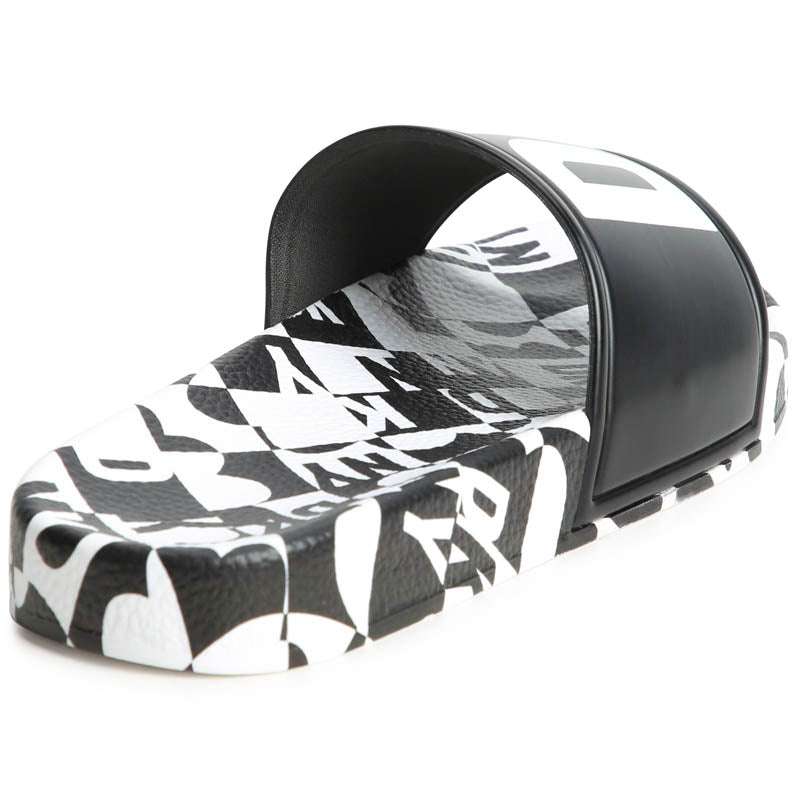 DKNY - Обувки - Black&White Logo Sliders - Love|Labels