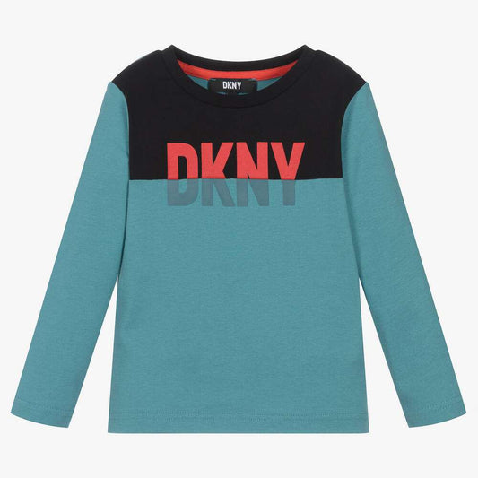 DKNY - Блузи - Blue Cotton Jersey Top - Love|Labels