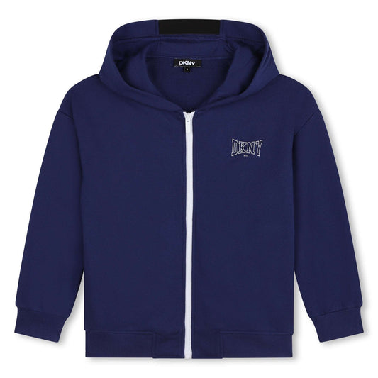 DKNY - Блузи - Blue Zip - Up Hooded Sweatshirt - Love|Labels