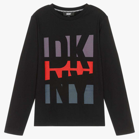 DKNY - Блузи - Boys Black Cotton T-Shirt - Love|Labels