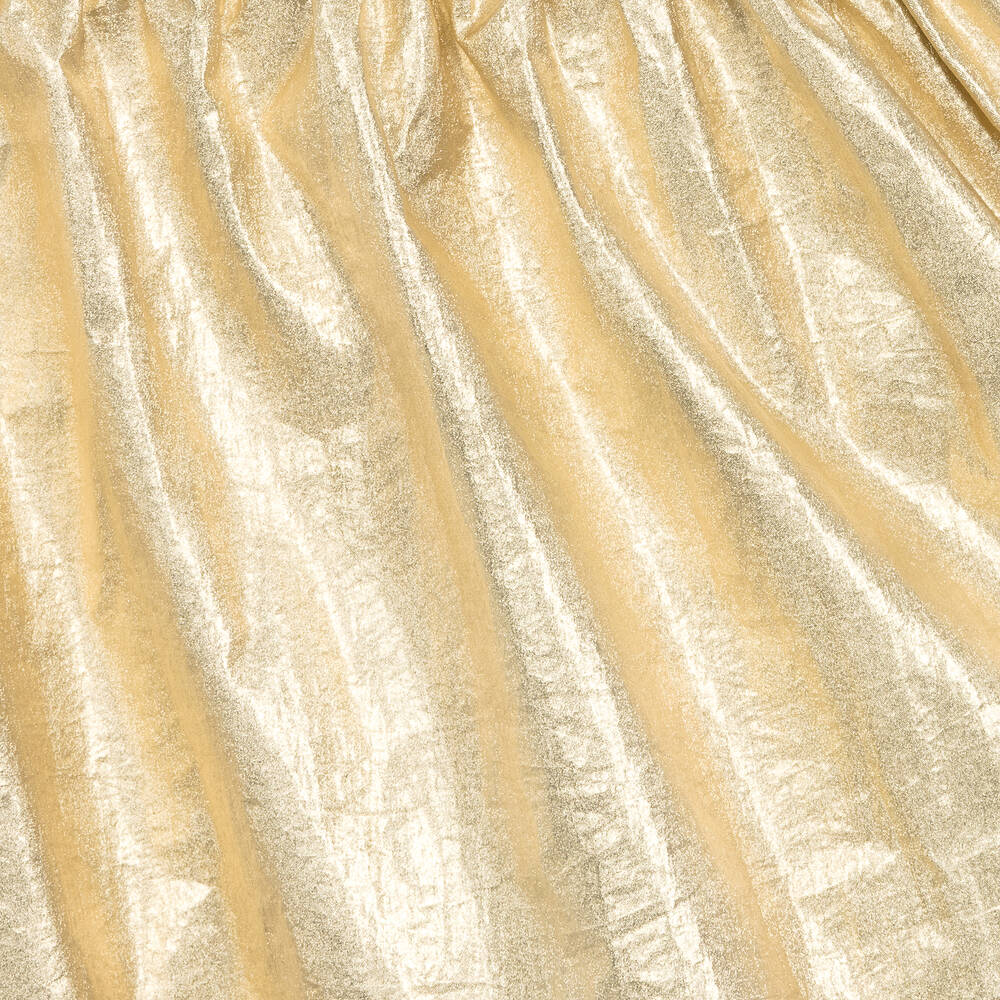 White & Gold Cotton Dress
