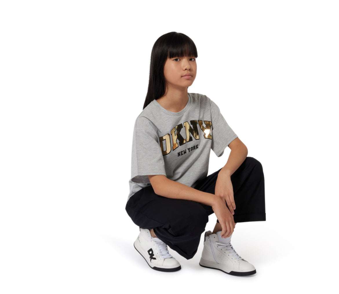 DKNY - Тениски - Grey Gold Logo T-Shirt - Love|Labels