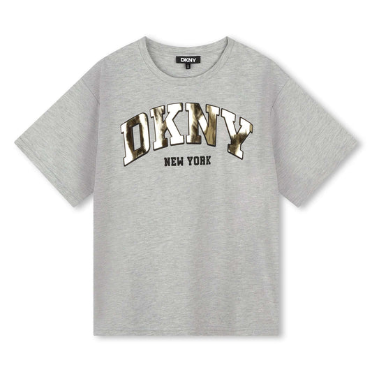 DKNY - Тениски - Grey Gold Logo T-Shirt - Love|Labels