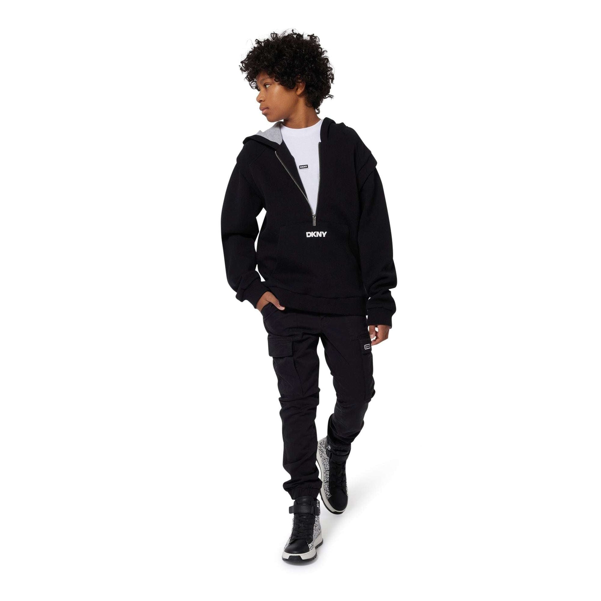 DKNY - Блузи - Hooded Sweatshirt With Pocket - Love|Labels