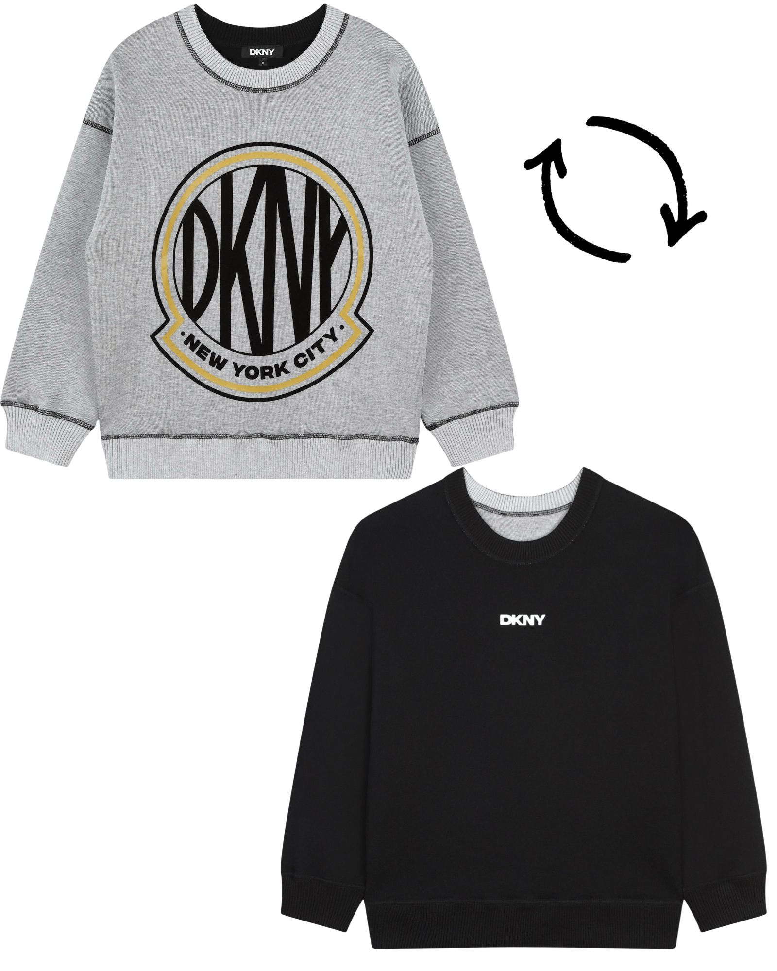 DKNY - Блузи - Reversible Sweatshirt - Love|Labels