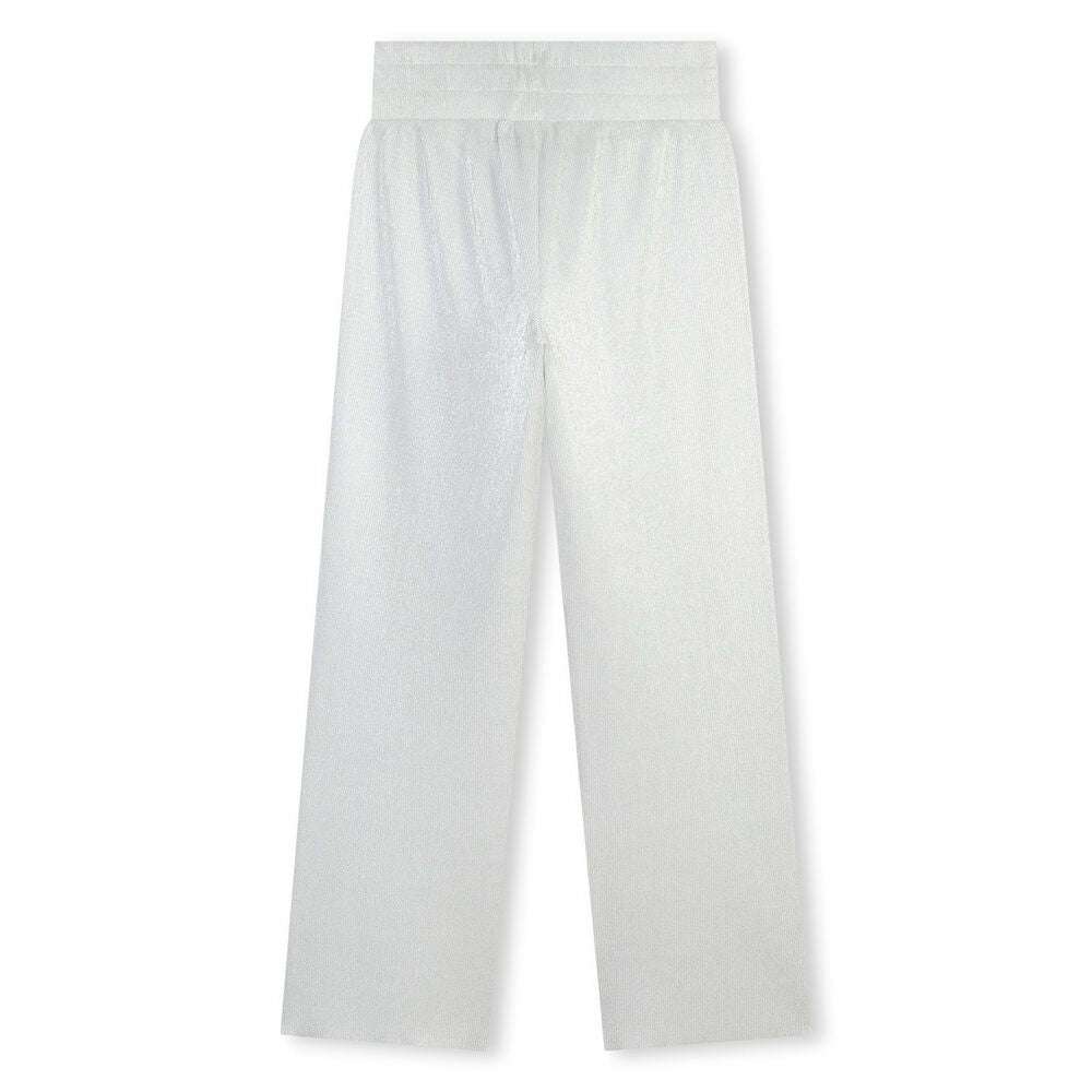 DKNY - Панталони - Silver Plissé Logo Trousers - Love|Labels