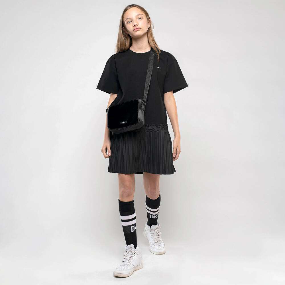 Black Knee High Cotton Socks