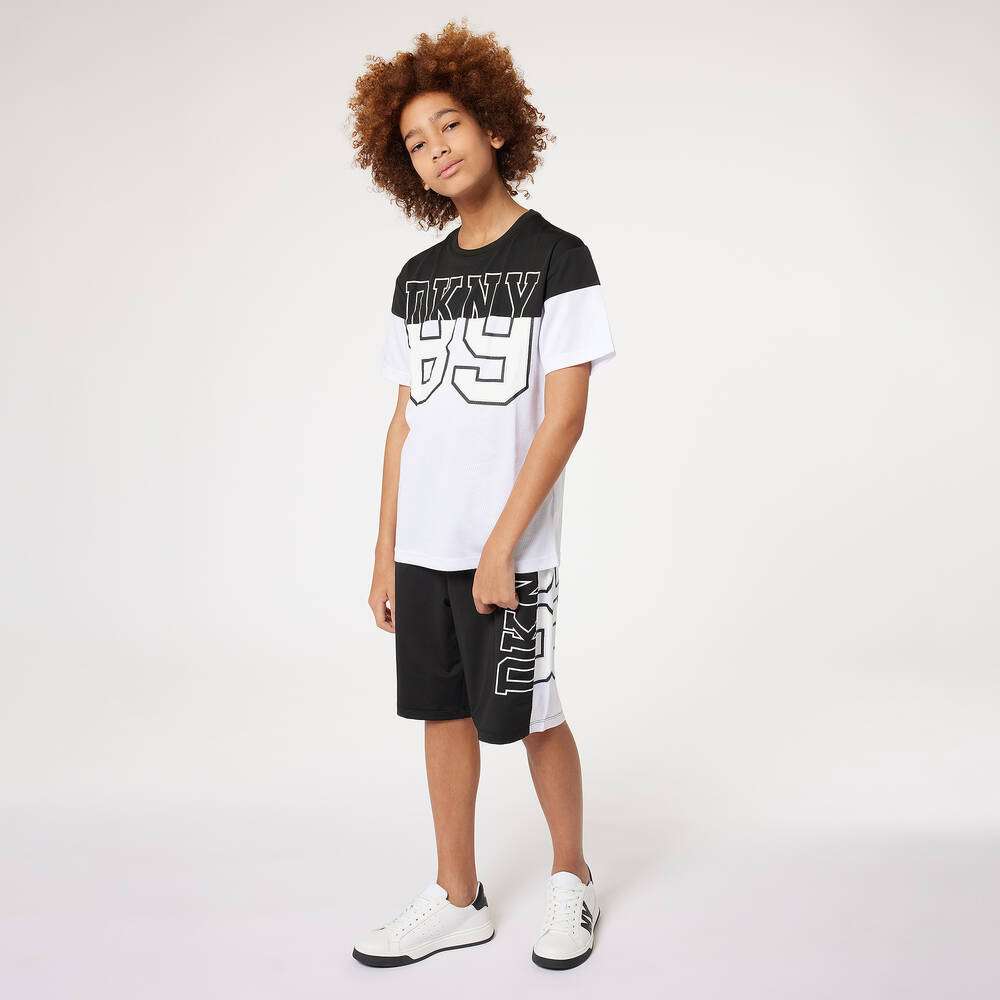 DKNY - Тениски - White & Black Mesh T-Shirt - Love|Labels