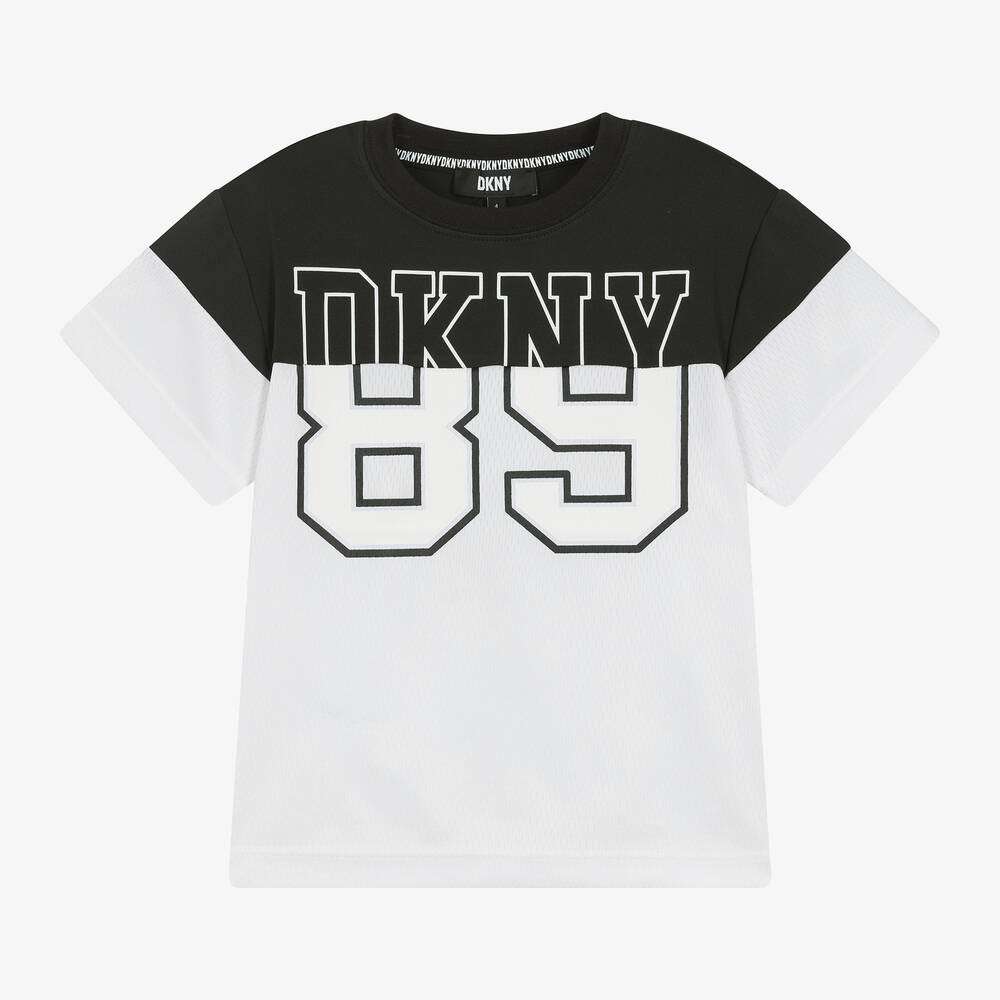 DKNY - Тениски - White & Black Mesh T-Shirt - Love|Labels
