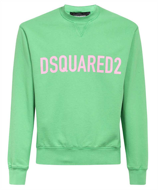DSQUARED2 - Pink Logo Green Sweatshirt - Love|Labels