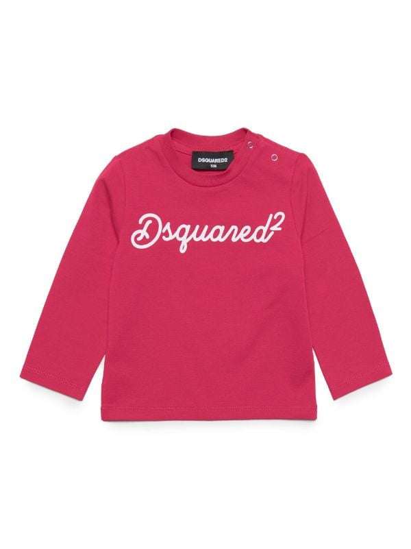 DSQUARED2 - Блузи - Pink Logo LS T-Shirt - Love|Labels