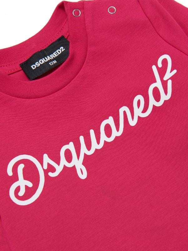 DSQUARED2 - Блузи - Pink Logo LS T-Shirt - Love|Labels