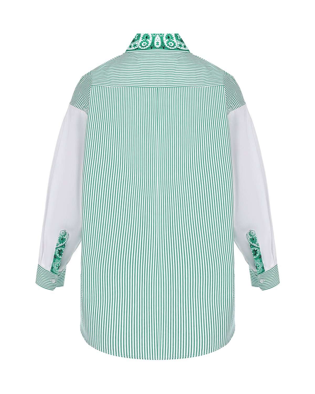 FORTE DEI MARMI COUTURE - Ризи - Bandana Patch Green Shirt - Love|Labels