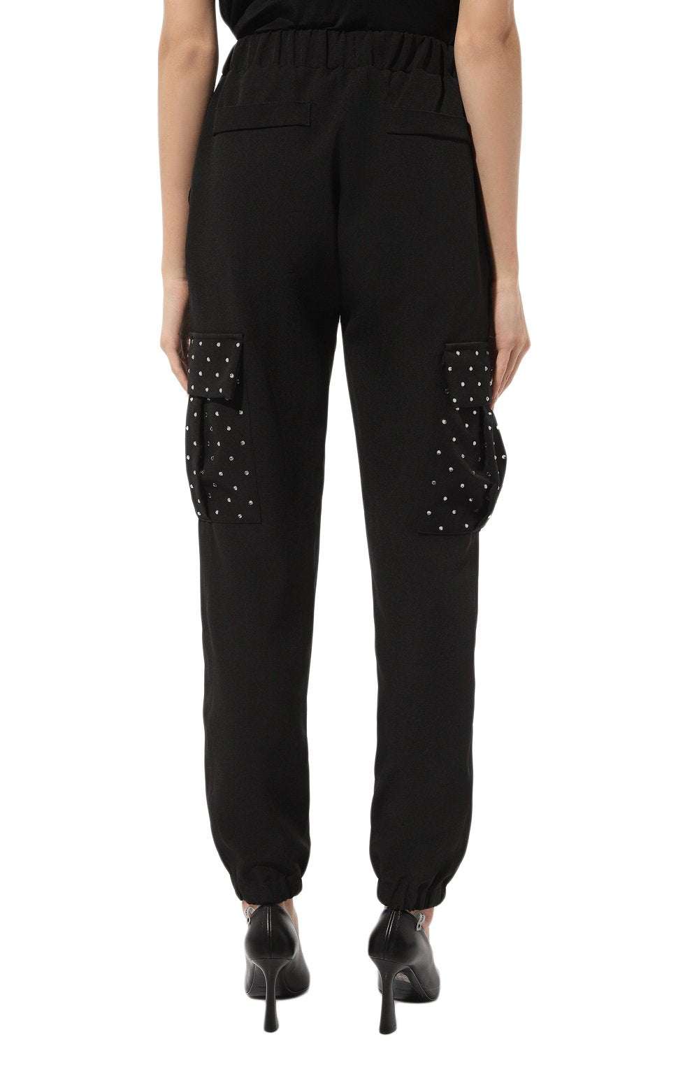 FORTE DEI MARMI COUTURE - Панталони - Black Cargo Strass Pants - Love|Labels