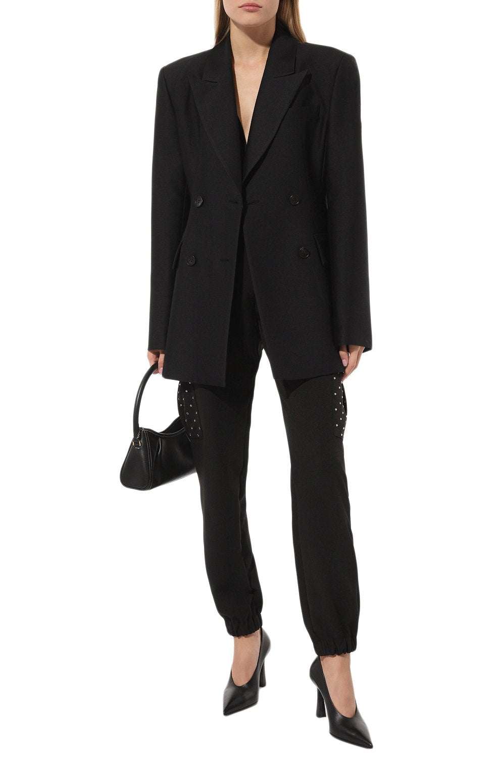 FORTE DEI MARMI COUTURE - Панталони - Black Cargo Strass Pants - Love|Labels