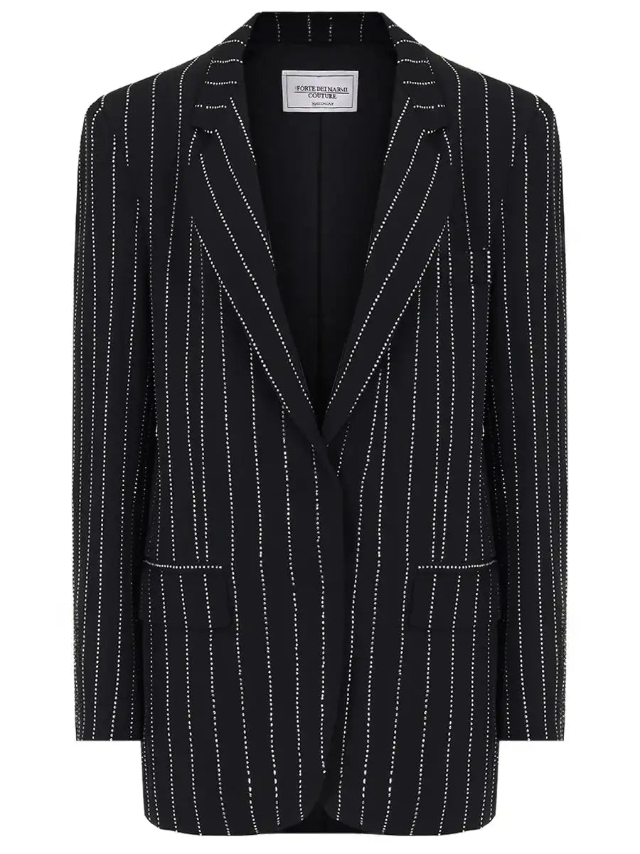 FORTE DEI MARMI COUTURE - Сака - Black Crystal Blazer - Love|Labels
