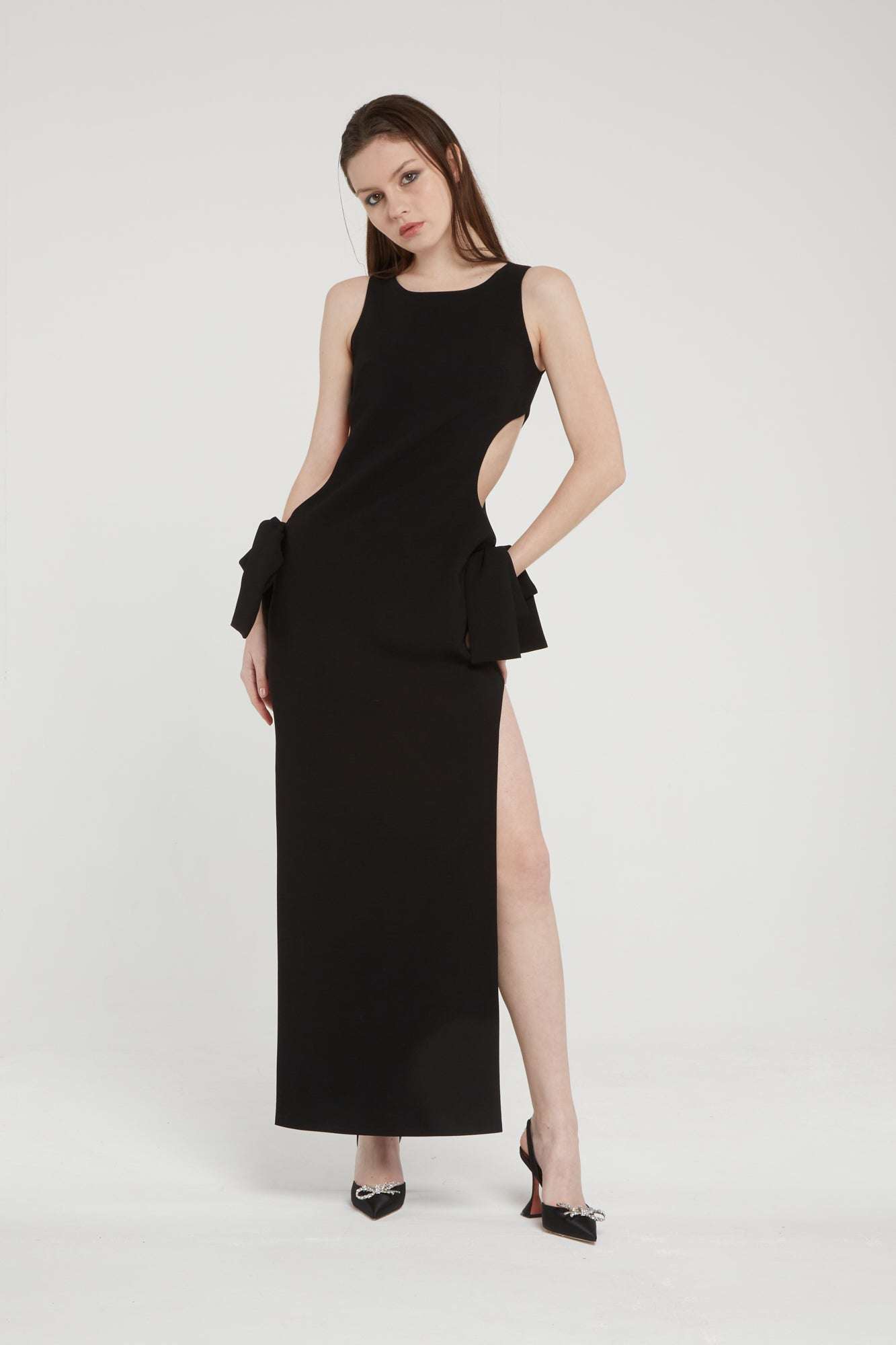 FORTE DEI MARMI COUTURE - Рокли - Black Cut Out Bow Dress - Love|Labels