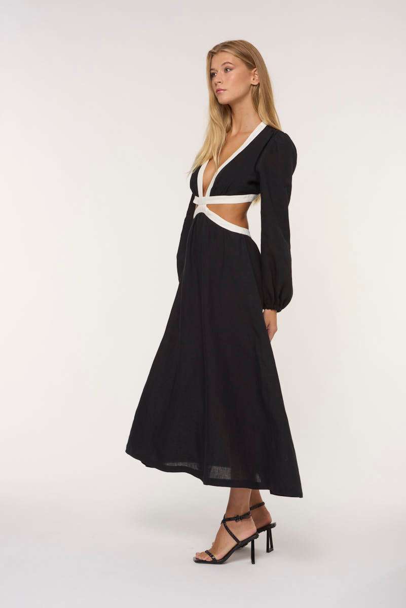 FORTE DEI MARMI COUTURE - Рокли - Black Linen Dress - Love|Labels