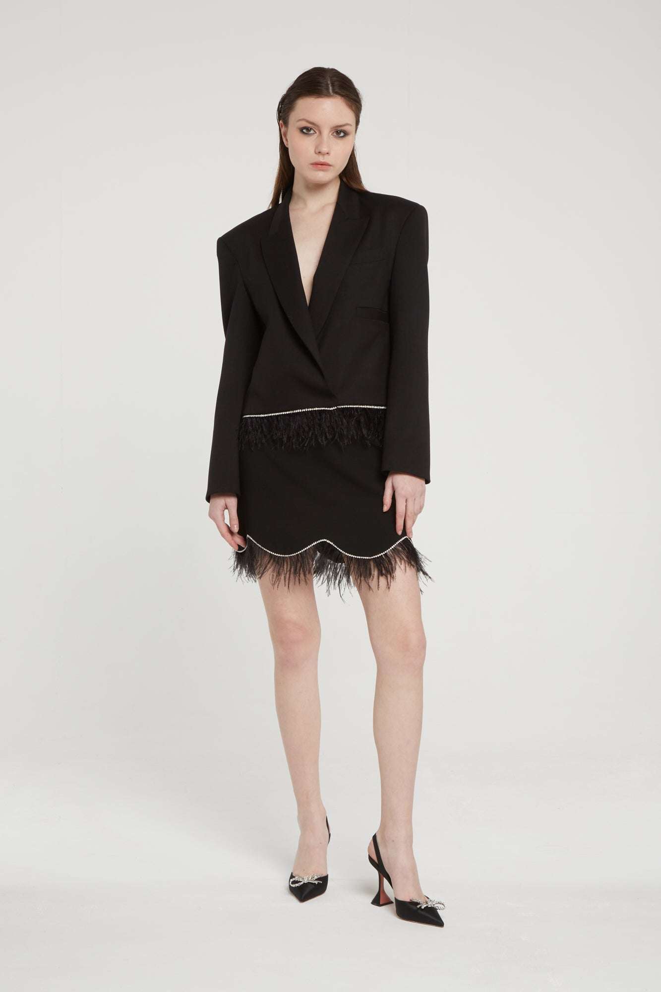 FORTE DEI MARMI COUTURE - Поли - Black Piume Skirt - Love|Labels