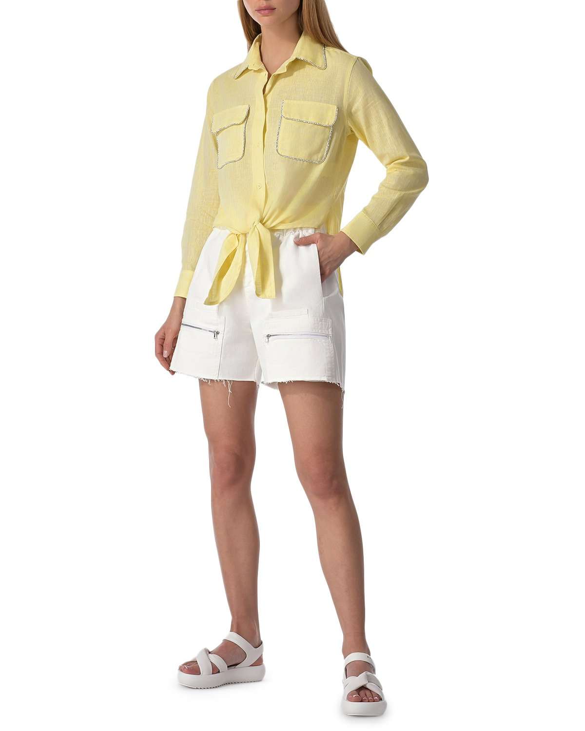 FORTE DEI MARMI COUTURE - Шорти - Cargo White Shorts - Love|Labels