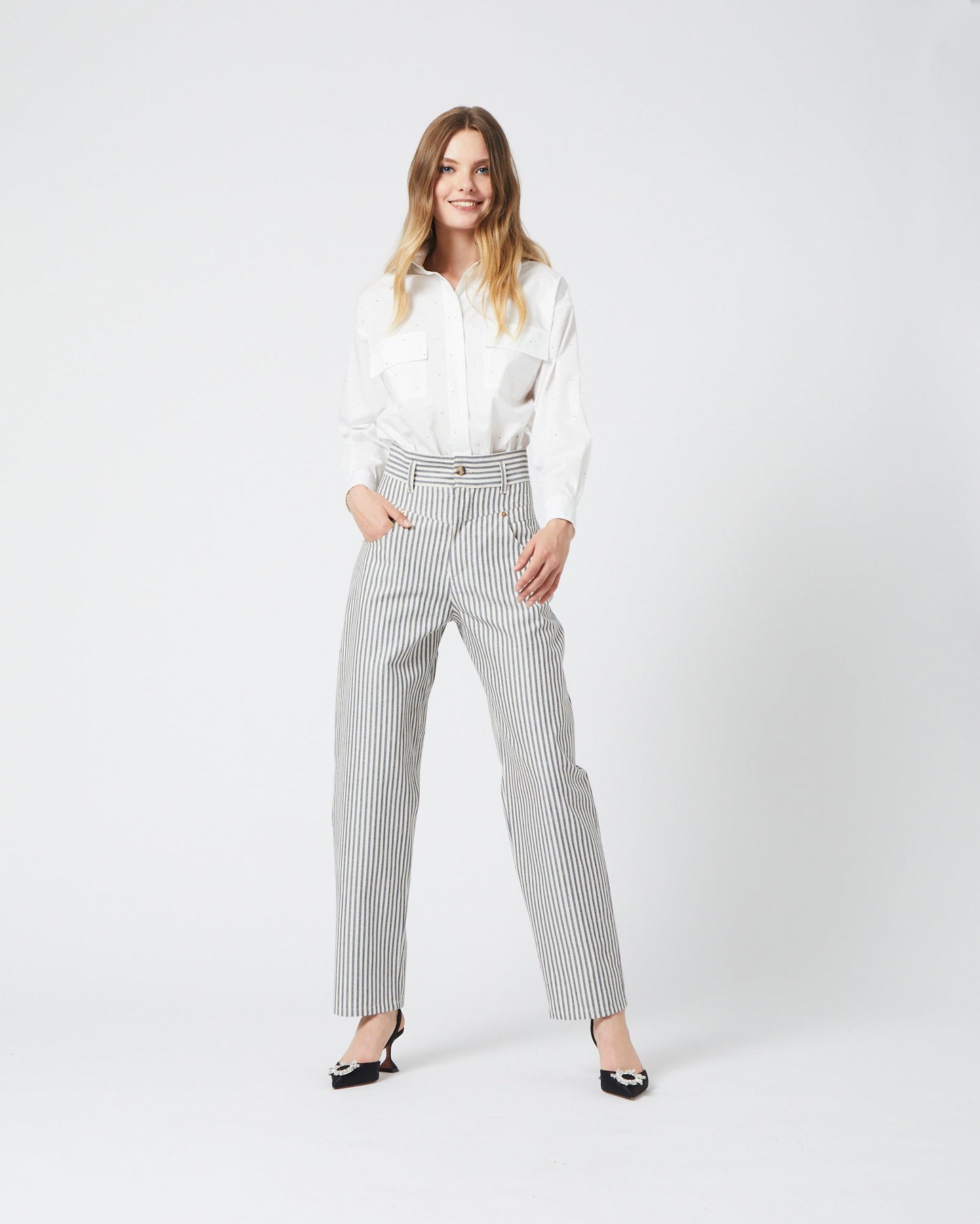 FORTE DEI MARMI COUTURE - Ризи - Crystals White Shirt - Love|Labels