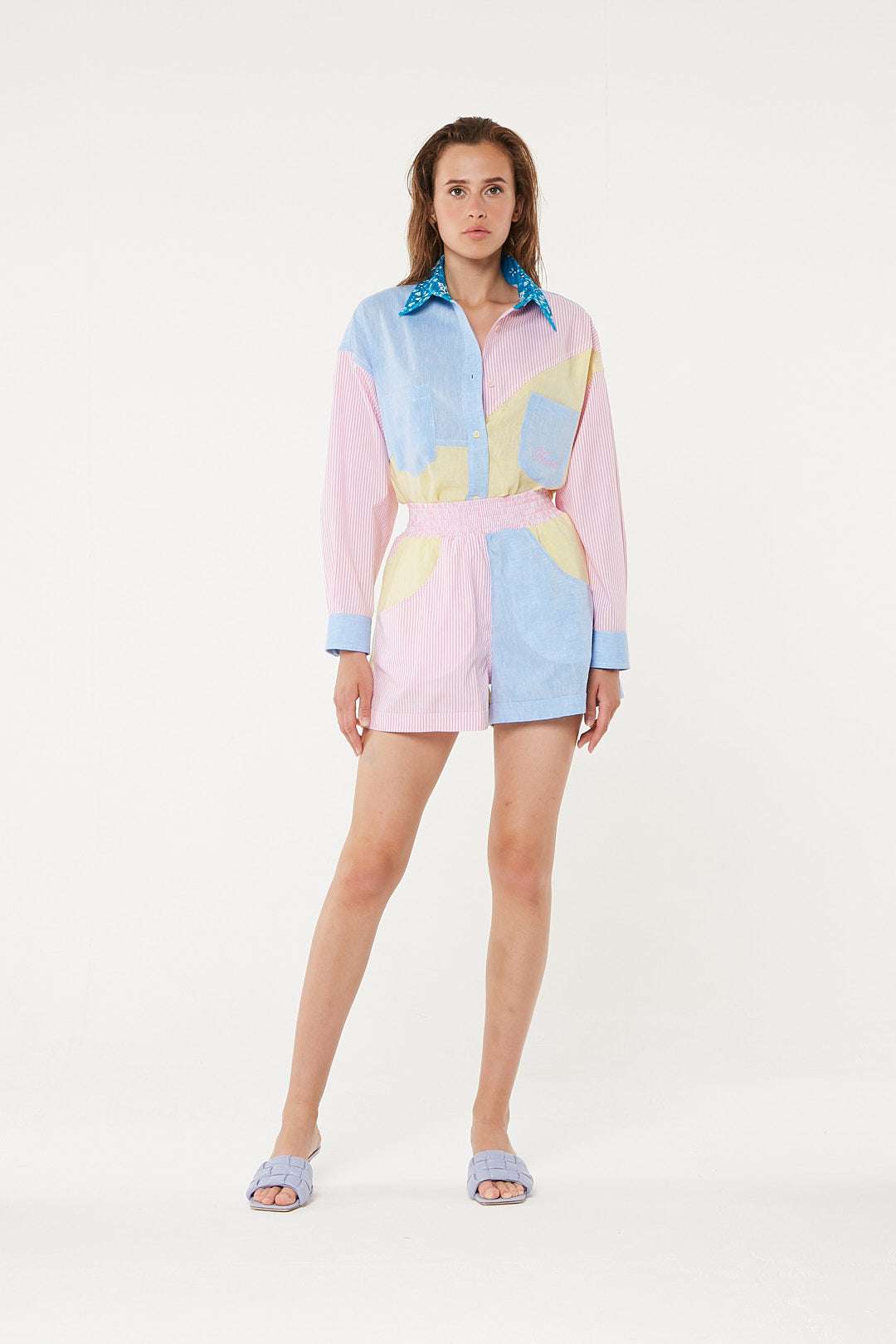FORTE DEI MARMI COUTURE - Шорти - Multicolor Bandana Patch Shorts - Love|Labels