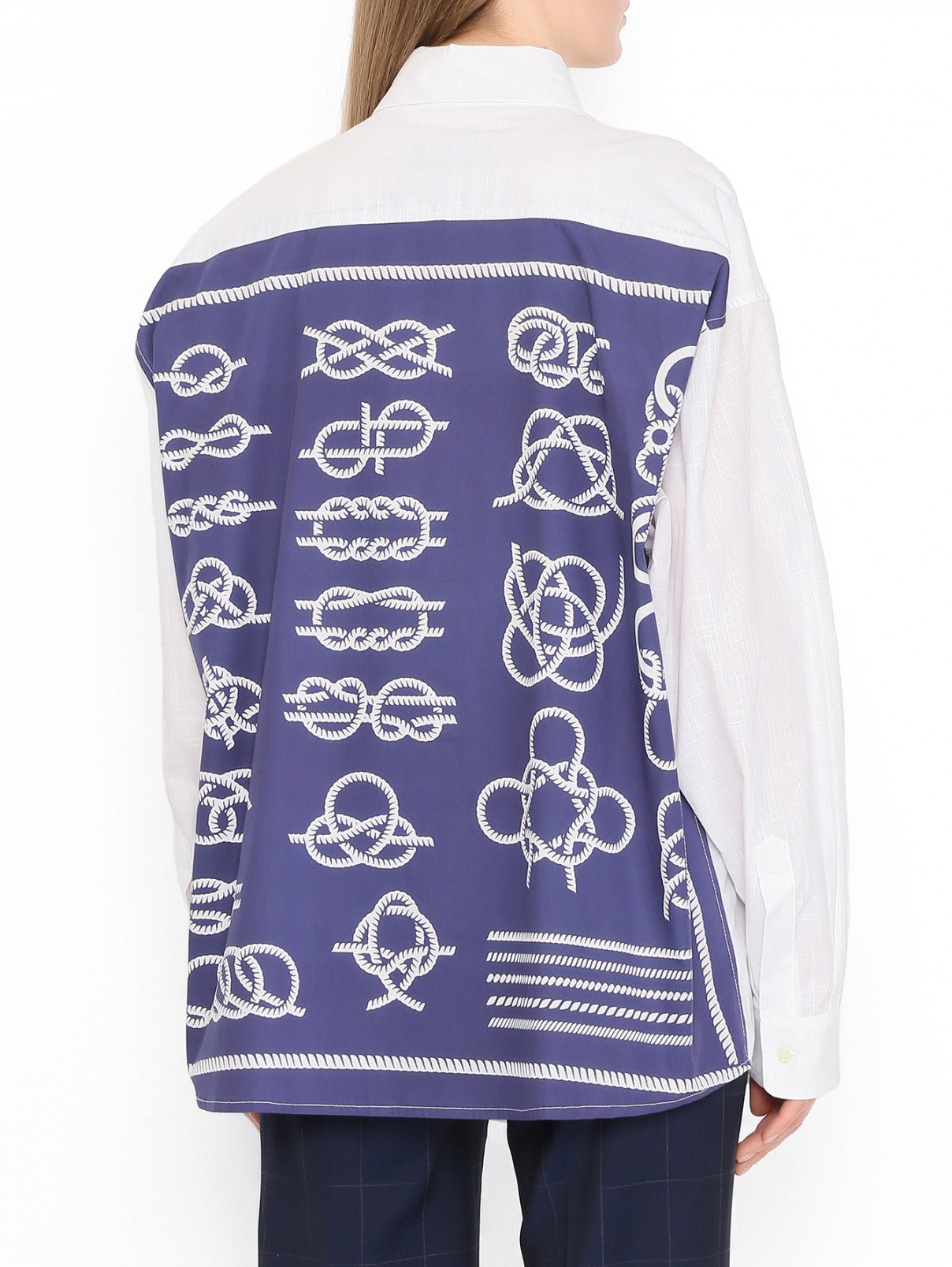 FORTE DEI MARMI COUTURE - Ризи - Pocket Print White Shirt - Love|Labels