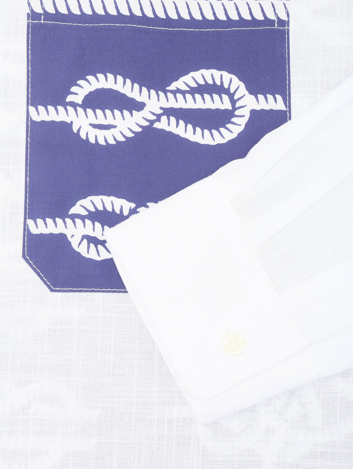 FORTE DEI MARMI COUTURE - Ризи - Pocket Print White Shirt - Love|Labels