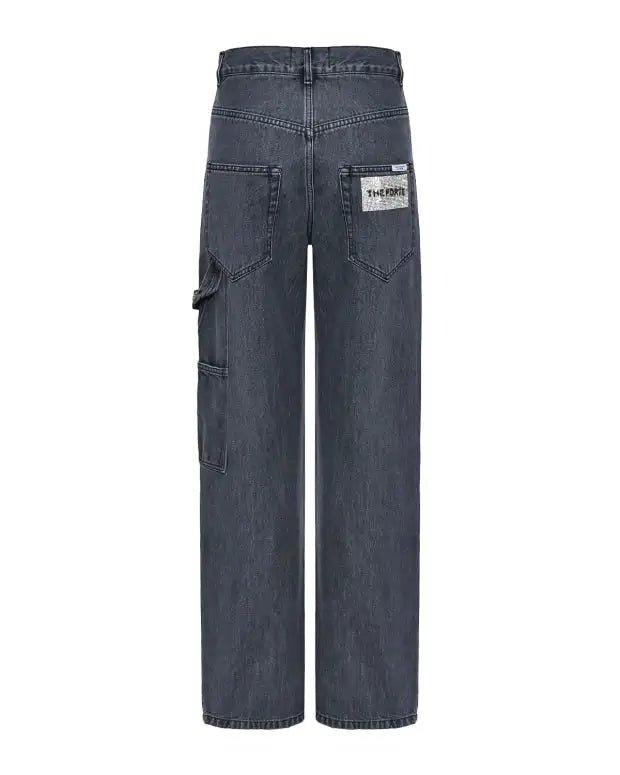 FORTE DEI MARMI COUTURE - Панталони - Rhinestones Logo Grey Jeans - Love|Labels