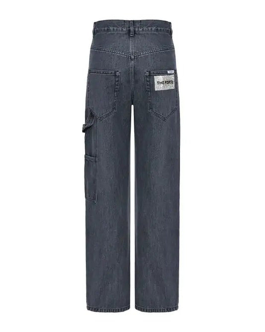 FORTE DEI MARMI COUTURE - Панталони - Rhinestones Logo Grey Jeans - Love|Labels