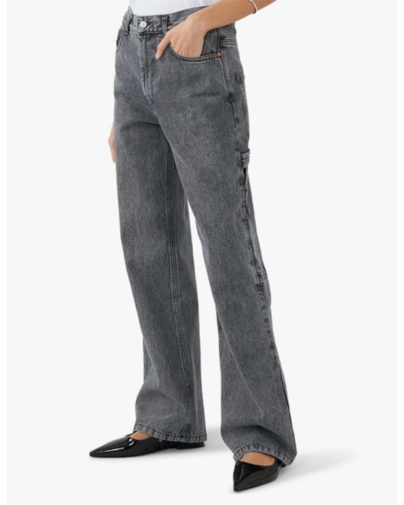 FORTE DEI MARMI COUTURE - Панталони - Rhinestones Logo Grey Jeans - Love|Labels