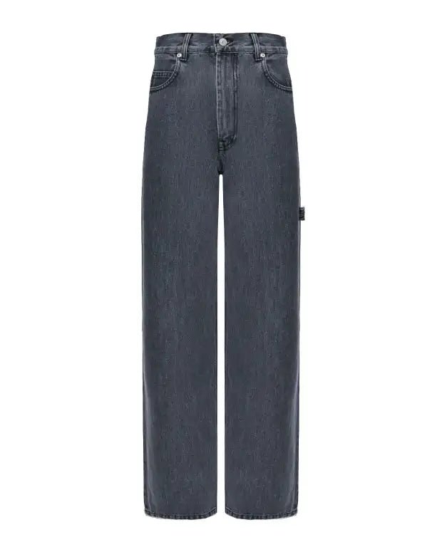 FORTE DEI MARMI COUTURE - Панталони - Rhinestones Logo Grey Jeans - Love|Labels