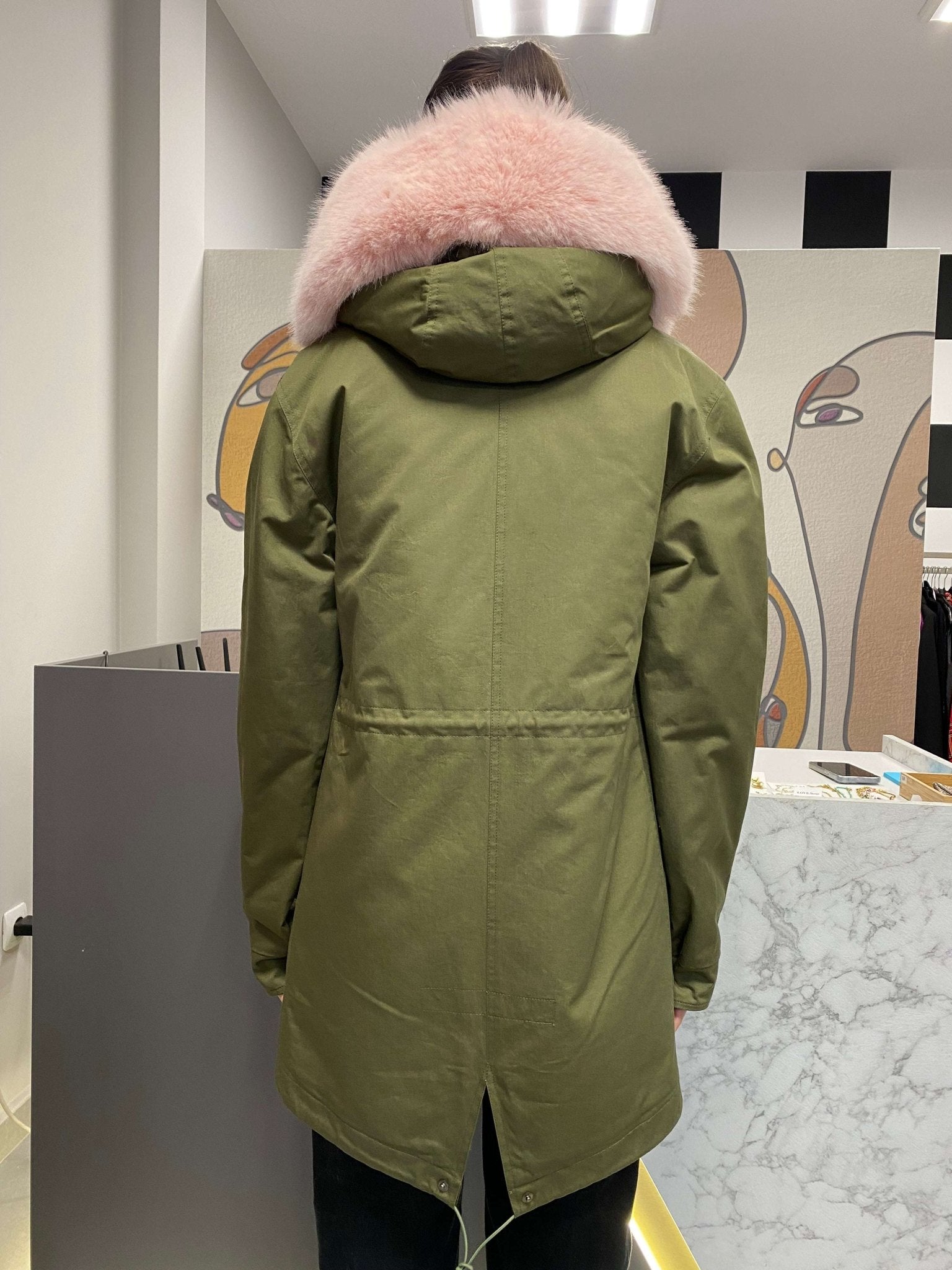 FORTE DEI MARMI COUTURE - Якета - Rhinestones Logo Khaki Parka - Love|Labels