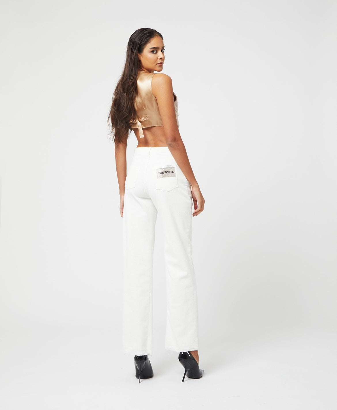 FORTE DEI MARMI COUTURE - Панталони - Rhinestones White Jeans - Love|Labels
