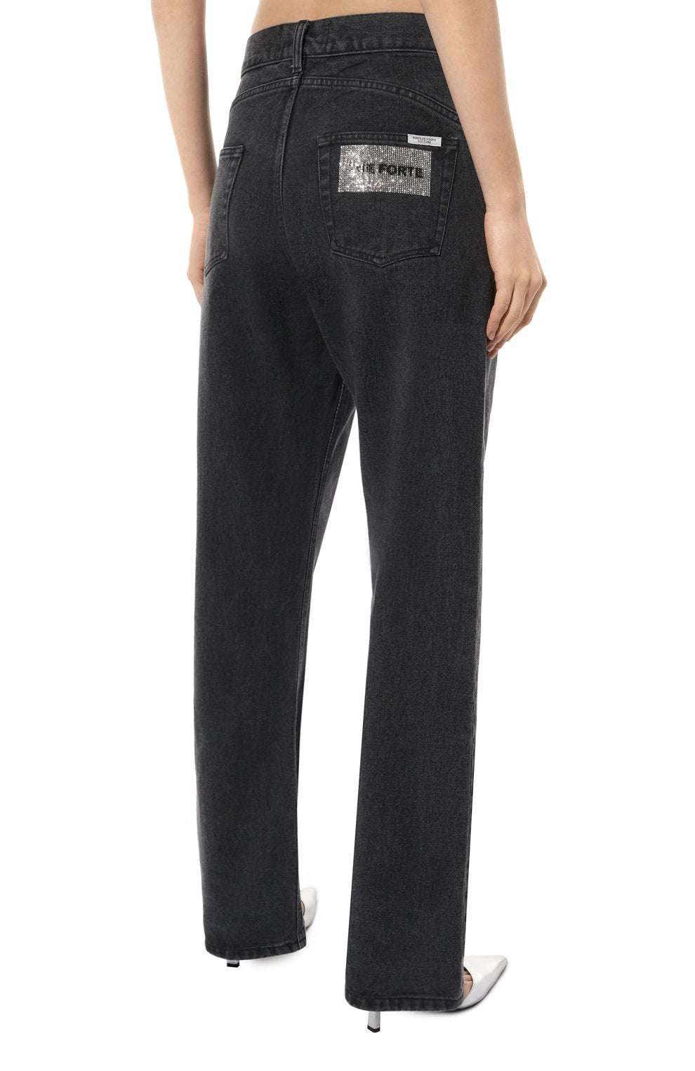 FORTE DEI MARMI COUTURE - Деним - Strass Logo Blk Jeans - Love|Labels