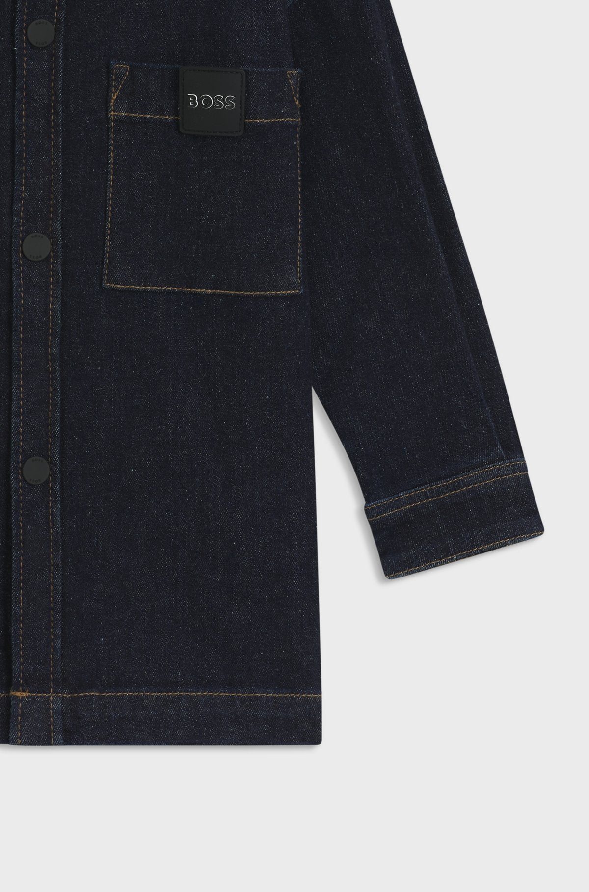 Denim Shirt With Branded Chest Pocket