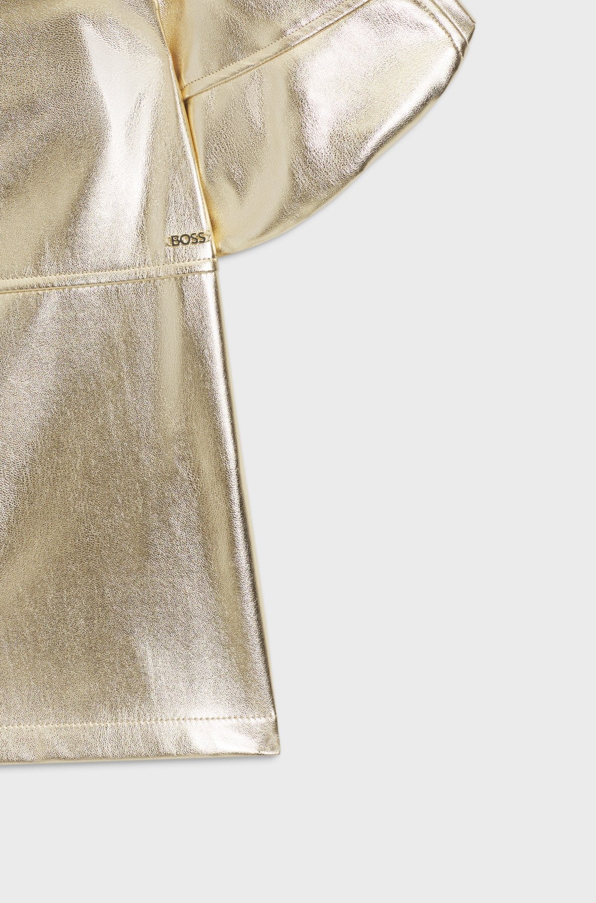 Gold Dress With Puff Sleeves