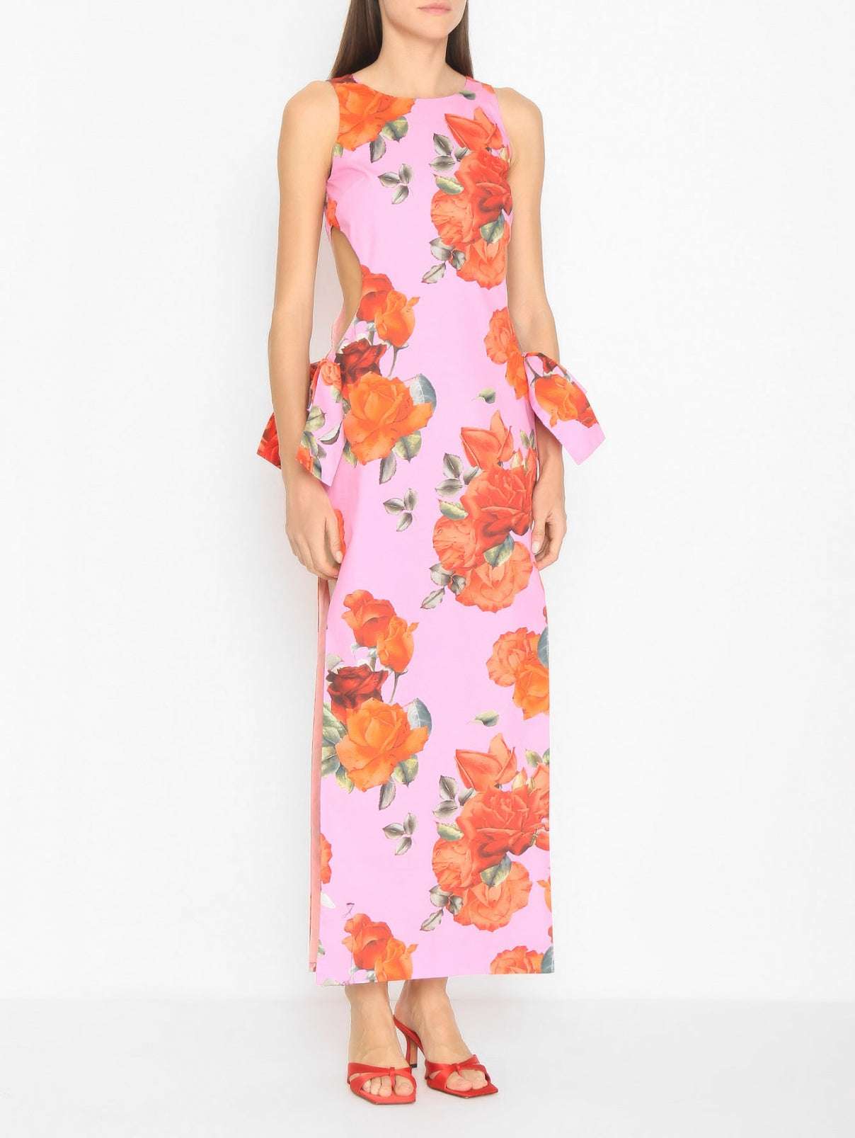 Pink Maxi Cut Out Dress