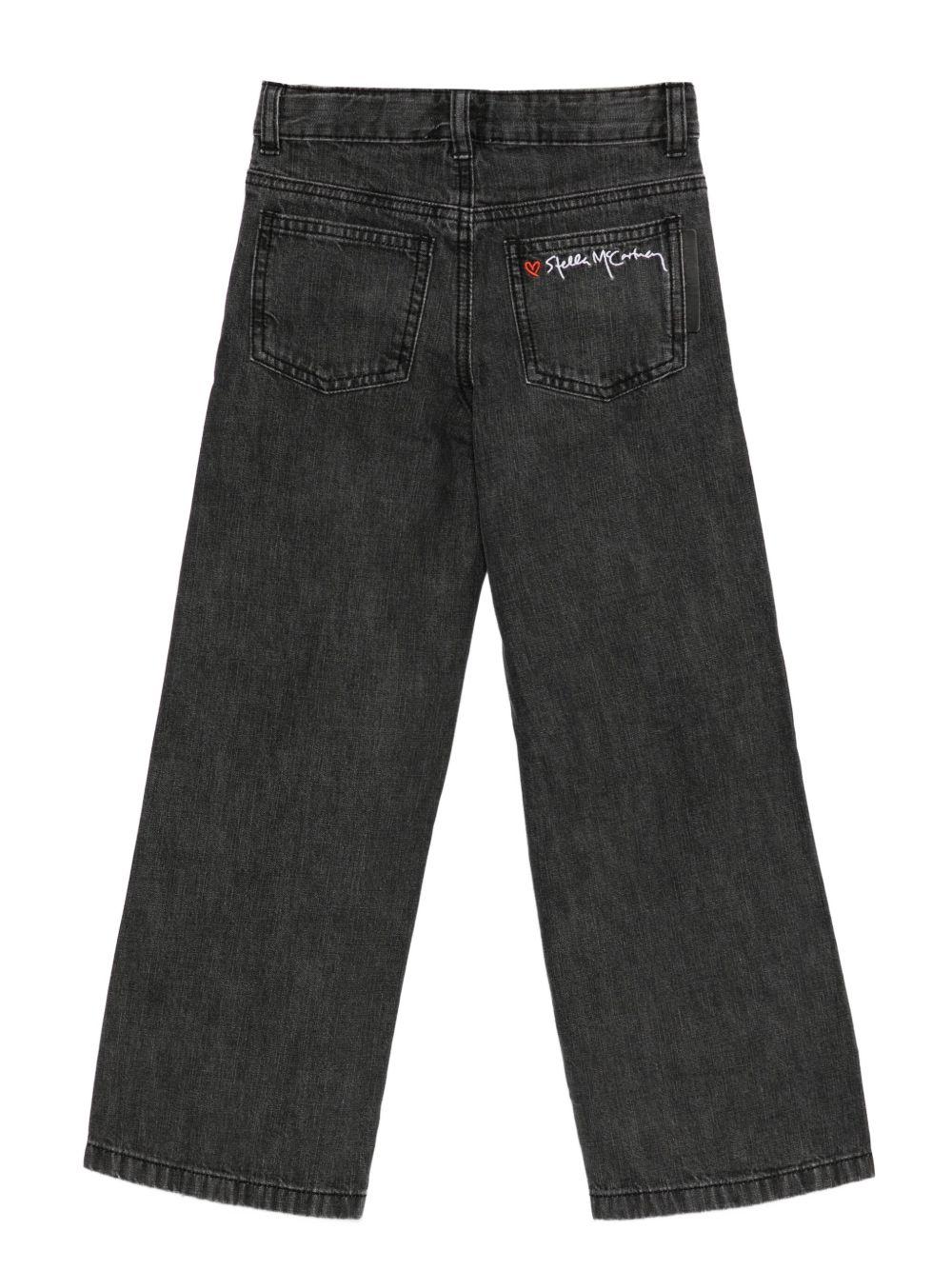 Denim Button Pants Black