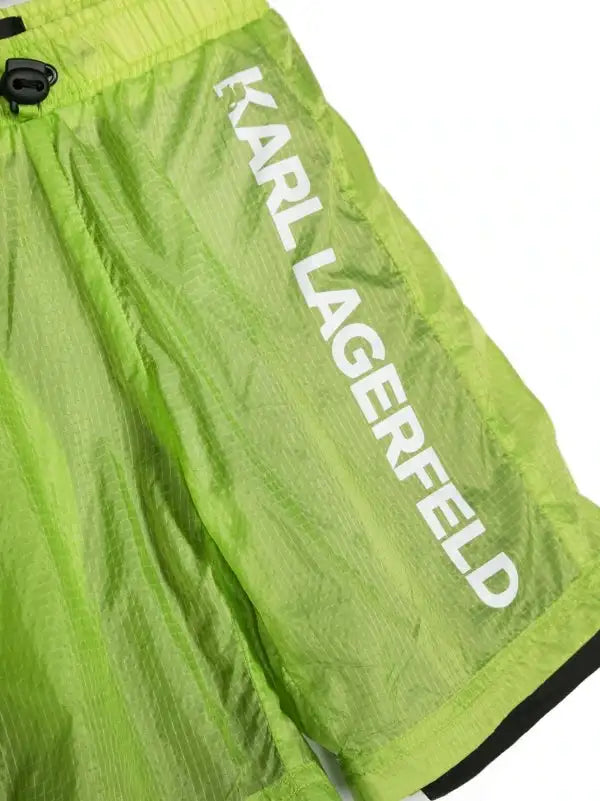 Green Logo Leggings Shorts