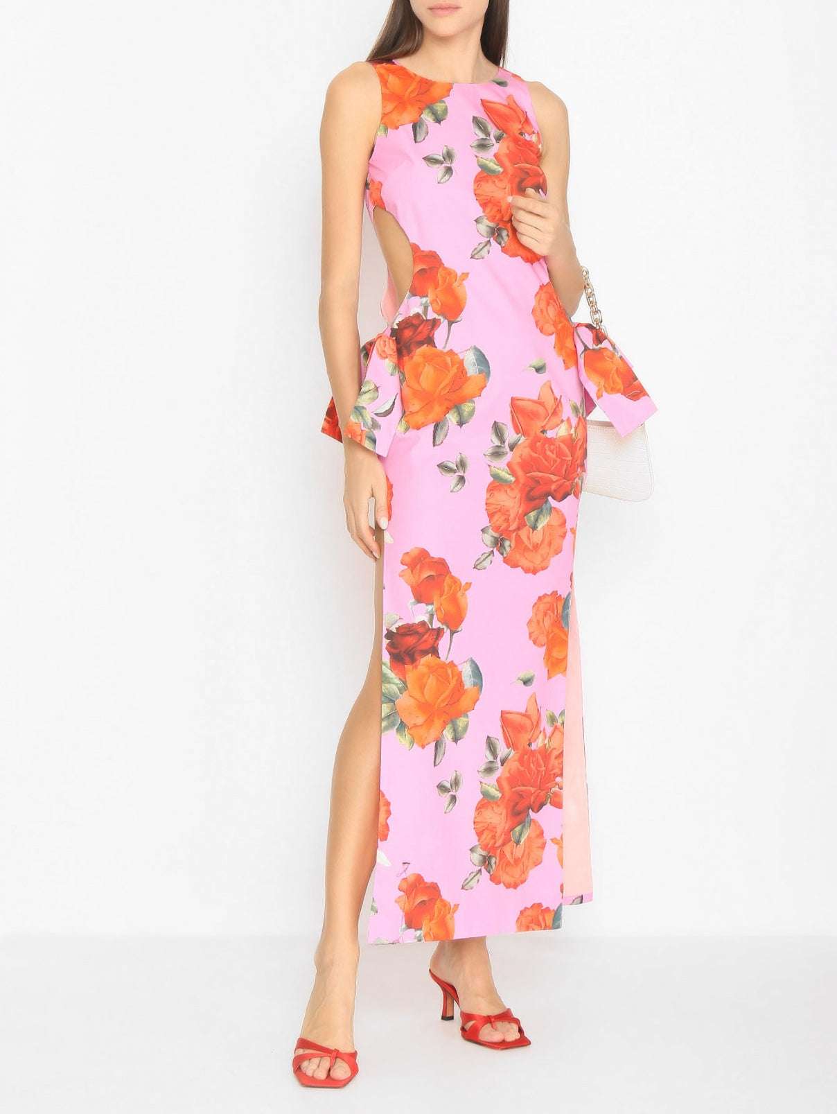 Pink Maxi Cut Out Dress