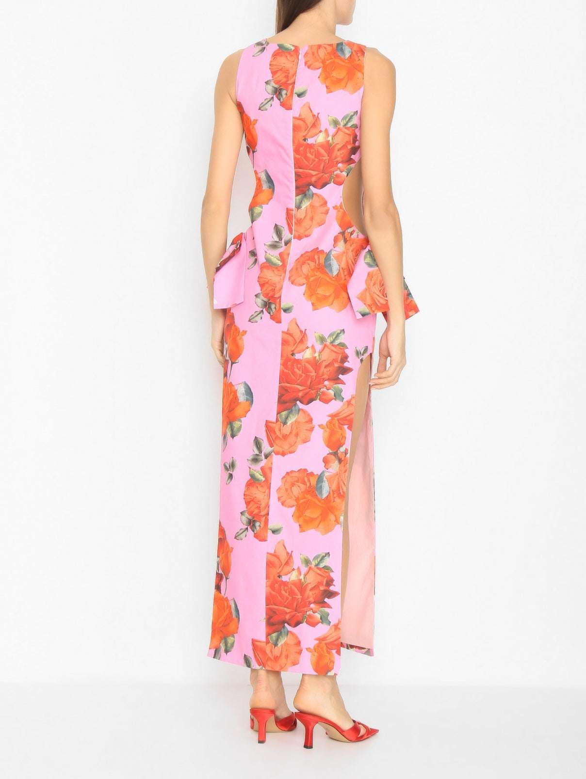 Pink Maxi Cut Out Dress