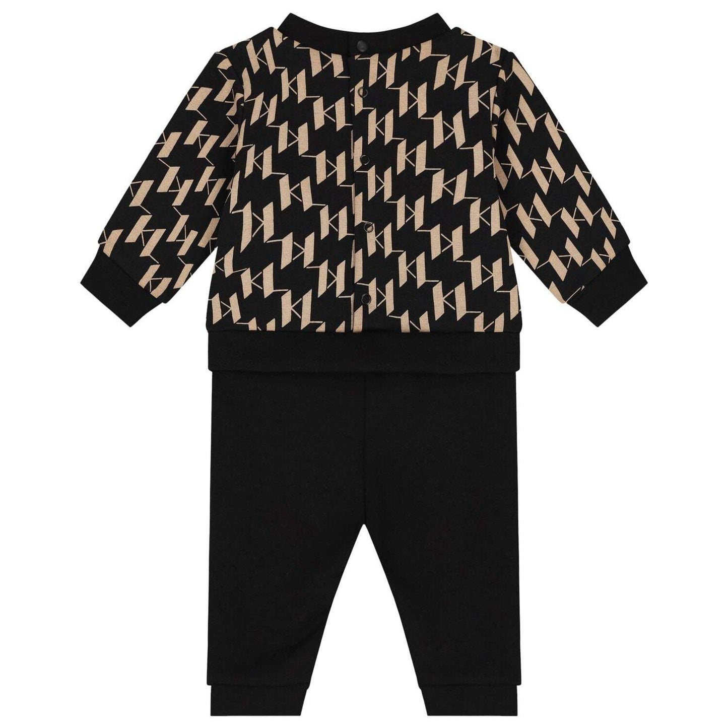 Karl Lagerfeld - Ромпери - Black & Beige Logo Romper - Love|Labels