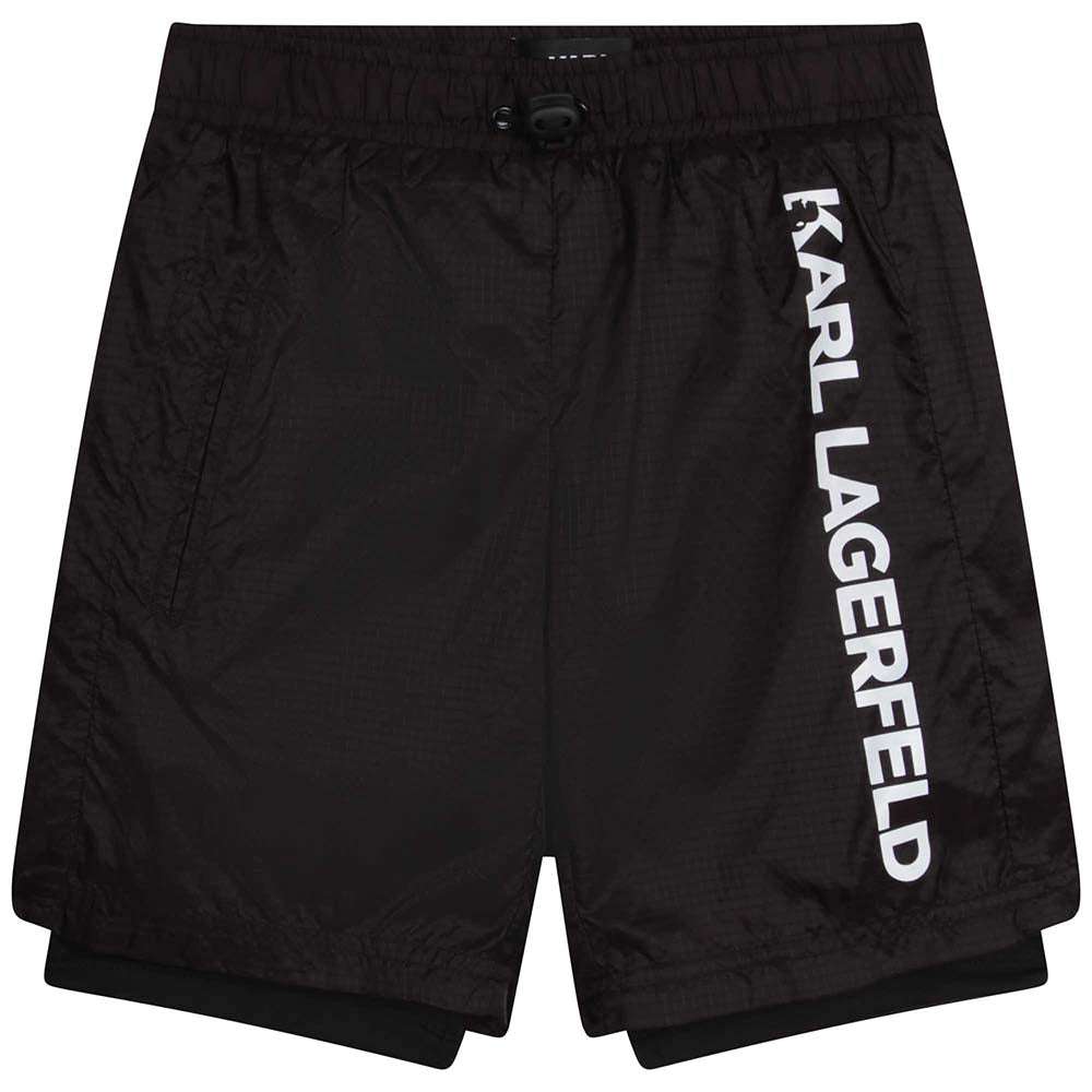 Karl Lagerfeld - Шорти - Black Logo Leggings Shorts - Love|Labels