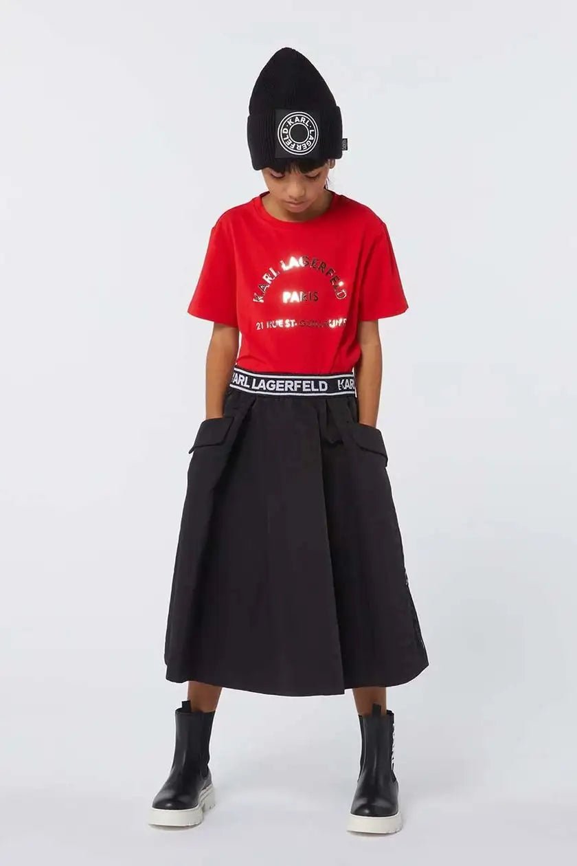 Karl Lagerfeld - Поли - Black Logo Skirt - Love|Labels